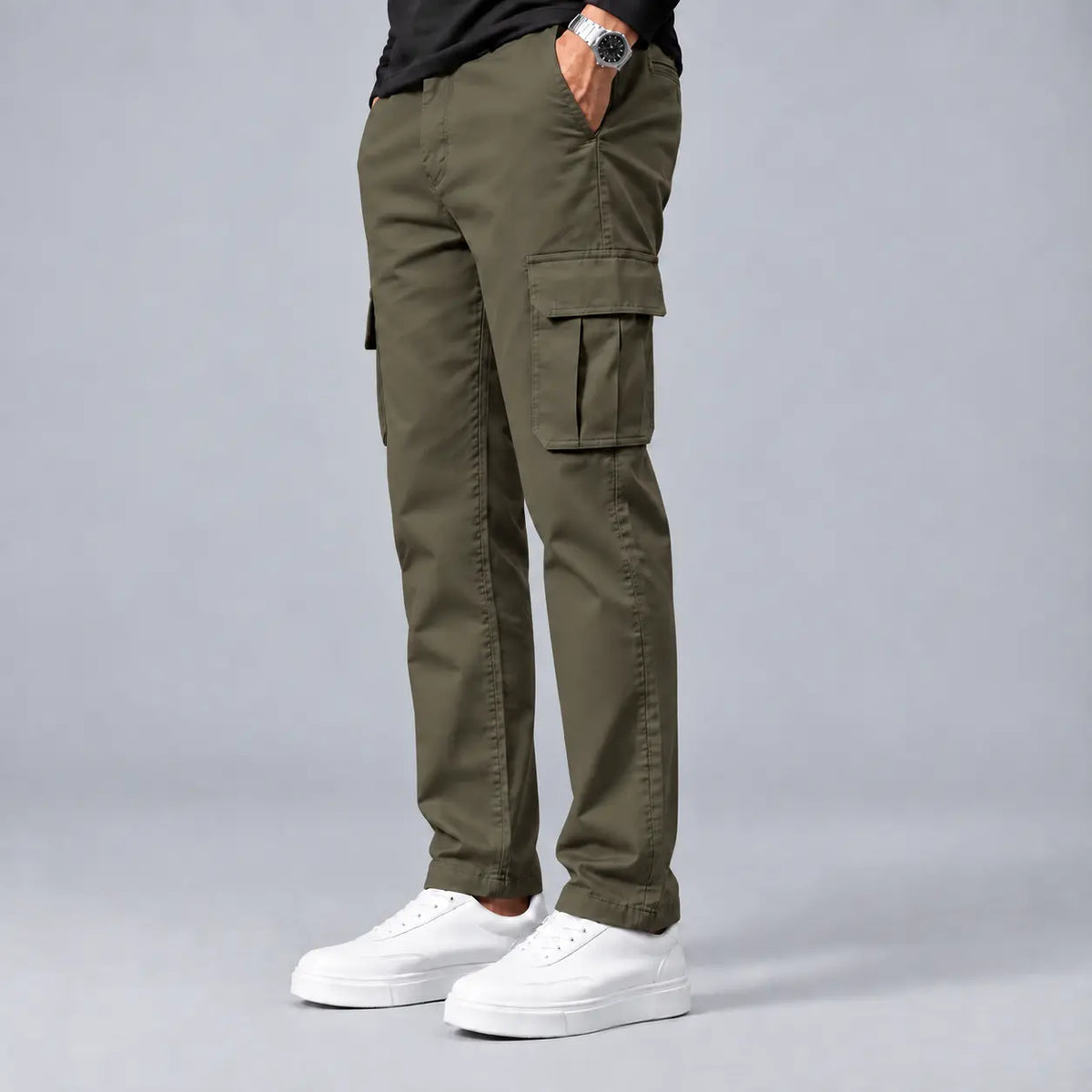 Olive Green Cargo Trouser