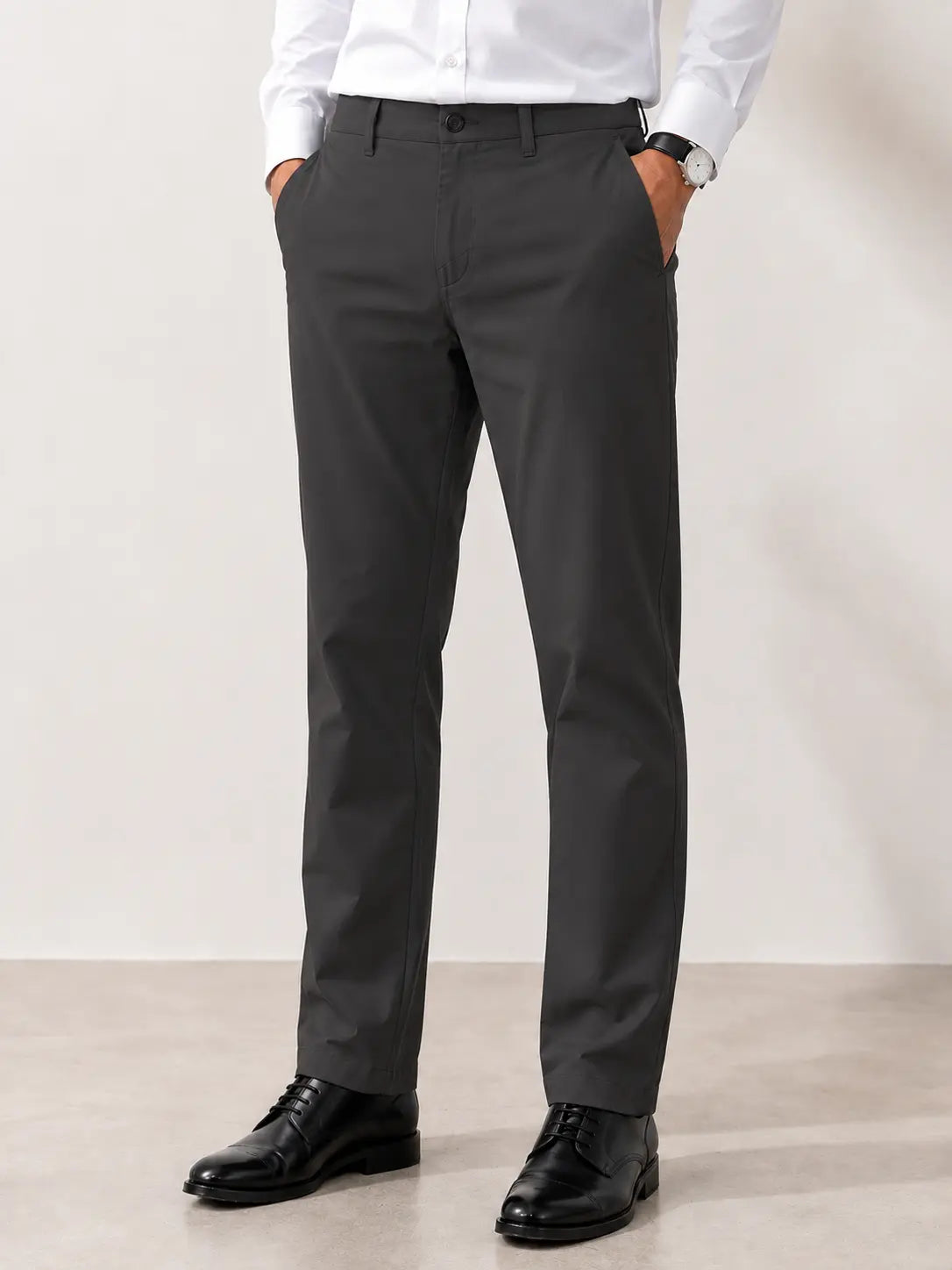 Charcoal Cotton Chino
